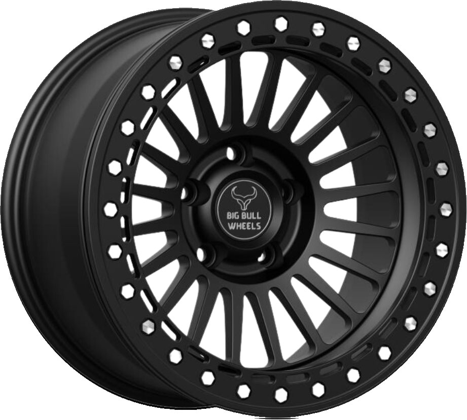 Big Bull Alpha 18x9 6x139.7 Matte Black w/ Black Ring