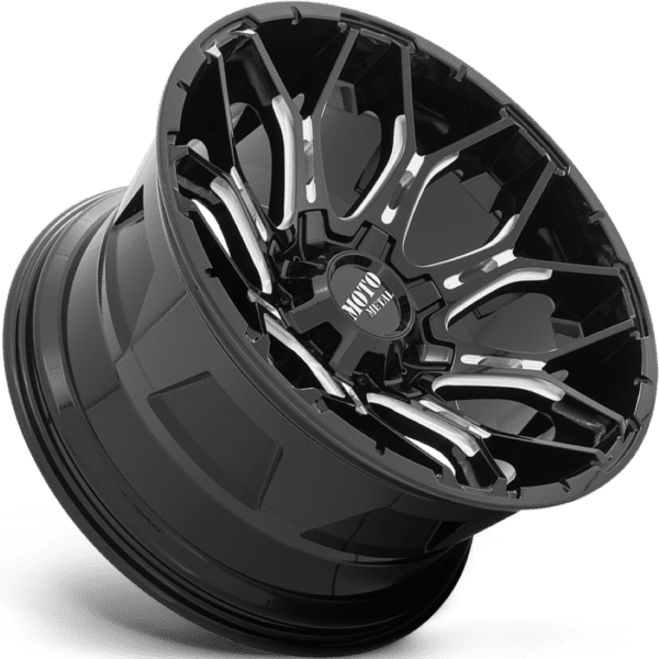 Moto Metal Mo808 Sniper 20X9 8X180 Gloss Black Milled