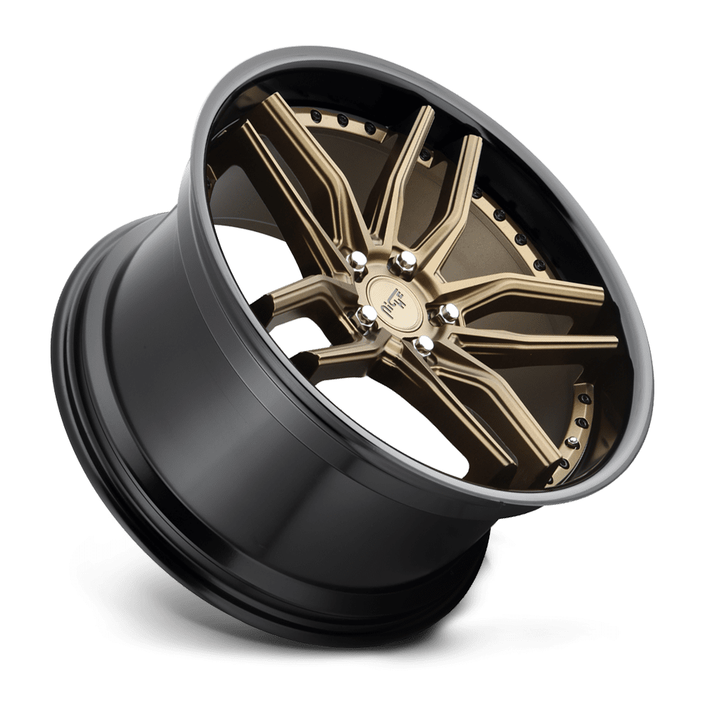 Niche M195 Methos 19X9.5 5X112 Matte Bronze With Black Bead Ring