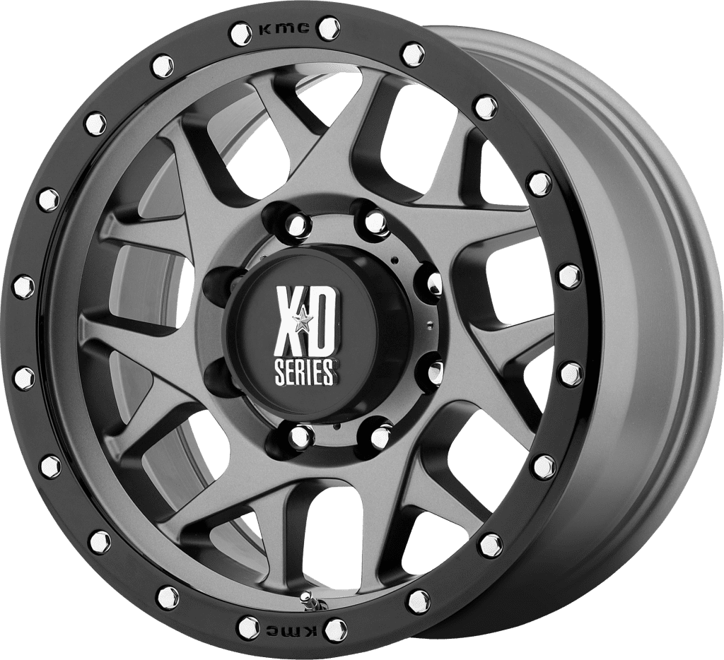 XD Wheels XD127 Bully 17X8.5 6X135 Matte Gray Black Ring