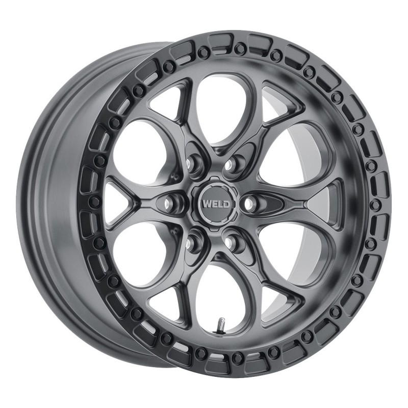 Weld Off-Road Ledge Six W107 18X9 6X135 Satin Gunmetal / Black ring