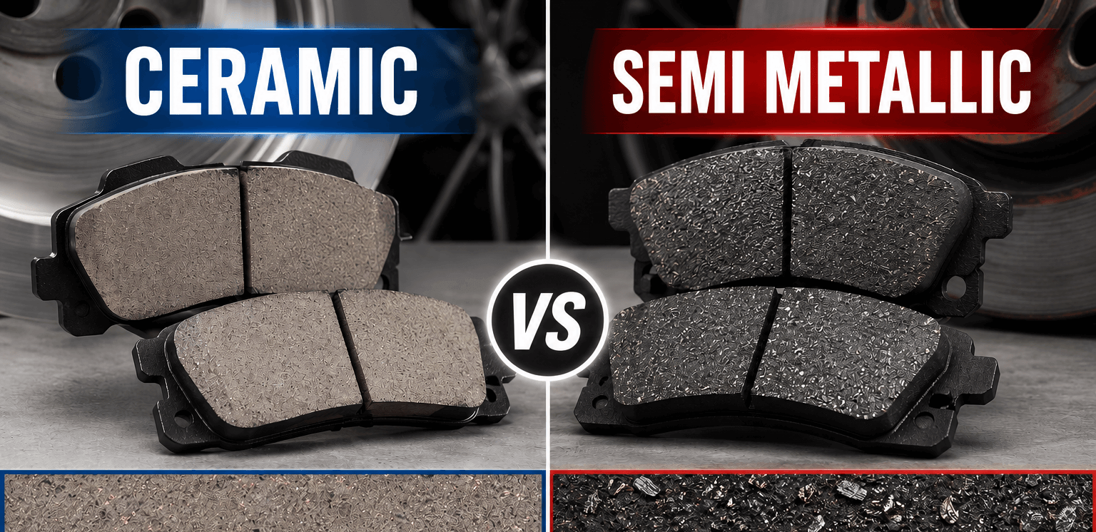 Ceramic vs Semi-Metallic Brake Pads – Which Is Better?