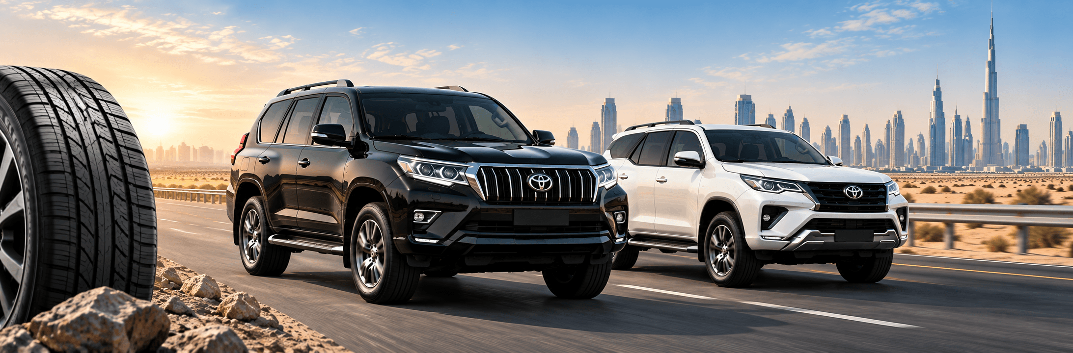 Prado and Fortuner Tyres Online for Long UAE Highway Drives