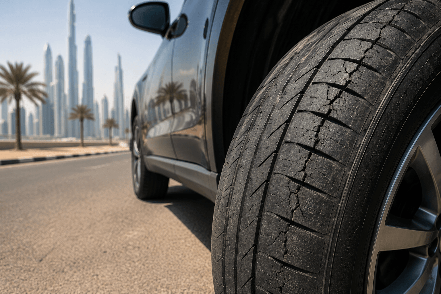 Why Tyres Crack in Dubai Even With Good Tread Depth