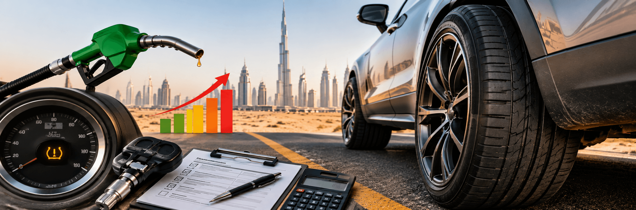Wider Tyres in the UAE How They Affect Fuel Economy, TPMS, Insurance and Registration